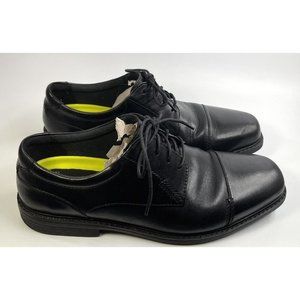 Bostonian Men's Dress Oxford Cap Toe Flexlite Black Size 9.5 EUR 42.5